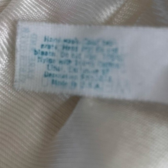 Vintage JCPenney Satin Lace Bodysuit Lingerie Teddy White Women Medium Intimates - Picture 6 of 16